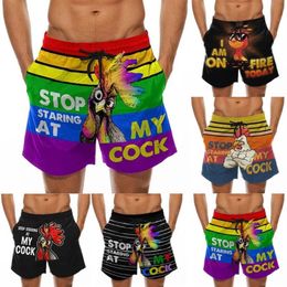 Men Drawstring Special Cock Print Beer Festival Beach Casual Trouser Shorts Pants Stop Staring At My Cock Shorts Surfing271N