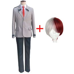 Anime My Hero Academia Midoriya Izuku Cosplay Costume High School Student Uniform Halloween Party