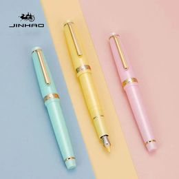 Fountain Pens Jinhao 82 Pen Acrylic Ink Spin Golden EF F Nib Elegante Business Office School Supplies Writing 231011