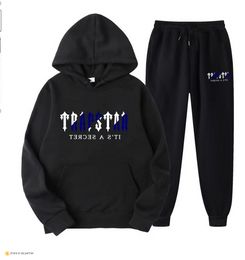 Mens Tracksuits Tracksuit Mens Nake Tech Trapstar Track Suits Hoodie Europe American Basketball Football Rugby Twopiece with Womens Long Trapstar Flee B0YX