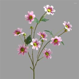 Decorative Flowers Daisy Branch Artificial Wedding Pography Home Table Decoration White Flores