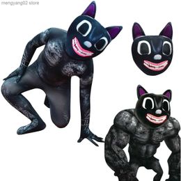 Theme Costume Fantasia Halloween Come For Kid Anime Black Cat Cosplay Boy Girl Bodysuit Jumpsuit Cartoon Disfrace Carnival Party Clothing T231011