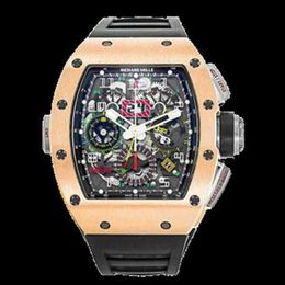 Automatic Mechanical Wristwatches Richarmill Watch Swiss Watches RM1102 Mens Watch 18k Rose Gold Calendar Time Month Double Time Zone Automatic Mechanical WN-B4V7