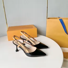 Elegante Sandalen für Frauen High Heels Luxus Designer Schuhe Casual 7,5 cm Blumenheel Mode Slingbacks Spitze Knöchelgurt Wrap Zehen Schnalle Kleid Schuh
