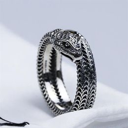 luxury designer Jewellery mens Lovers Ring fashion classic Snake Ring designers Men and Women rings 925 Sterling Silver hiphop ringe283v