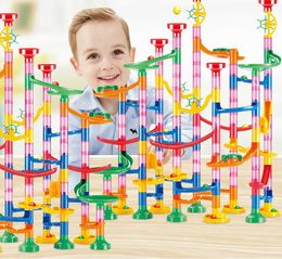 29-142PCS Marble Run Building Blocks Marbles Slide Toys For Children DIY Creativity Constructor Educational Toys Children Gift