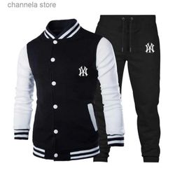 Men's Tracksuits Men's high-end casual set men's baseball suit fashionable sweater flying jacket long pants trendy men's two-piece set T231011