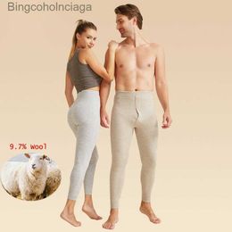 Men's Thermal Underwear Winter Women Men Plus Size Thermal Underwear Bot Tights Leggings Pants Warm Polar Fleece Thickened Men's Long JohnsL231011