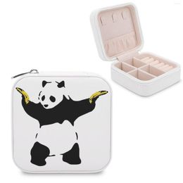 Jewelry Pouches Bad Panda Stencil Storage Box Personalised Jewellery Wedding Bridesmaid Friends Gift Case For Her Angry