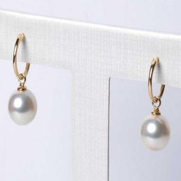 Dangle Earrings Huge 16MM White Shell Pearl 18K Party FOOL'S DAY Fashion Jewellery Halloween Women VALENTINE'S Year