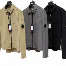 mens Jacket Coat One Lens Lapel Shirt Jackets Garment Dyed Utility Overshirt Outdoor Men Cardigan Outerwear Clothe XXL Z3cP#