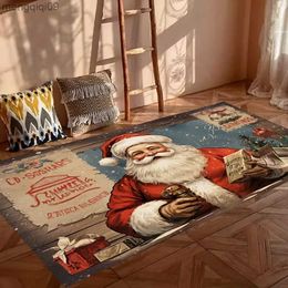 Christmas Decorations Christmas Decorations Santa Carpet for Living Room Decor Sofa Table Large Area Rugs Bedroom Bedside Foot Pad Entrance Mat