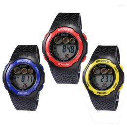 Wristwatches Wholesale Mens Big Children Kids Boys Fashion Sports LED Watches Student Waterproof Digital Wristwatch Christmas Gift