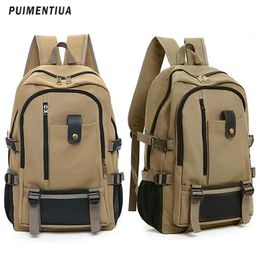 Outdoor Bags 2023 Canvas Travel Backpack For Man Large Capacity Outdoor Mountain Rucksack Male Backpack Teen Sport School Bag Mochila Newest 231011