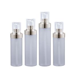 Plastic Bottles Refillable Frosted Empty 100ML 120ml 150ML Gold Black Lotion Pump PET Cosmetic Packaging Containers Shampoo Shower Gel Bottles