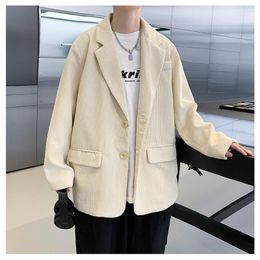 Men's Suits 2023 Oversized Solid Color Men Fashion Social Mens Dress Jacket Korean Loose Casual Suit Office Formal Blazer L09