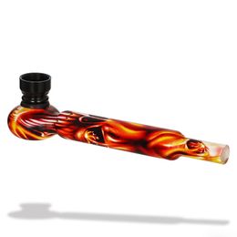 Latest Colourful Pattern Glass Pipes Portable Removable Innovative Philtre Screen Metal Bowl Herb Tobacco Cigarette Holder Smoking Travel Handpipes Tube