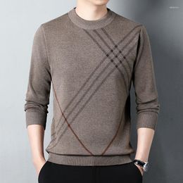 Men's Sweaters Autumn And Winter Thick Round Neck Sweater Fashion Casual Warm Knitting Pullover Male Brand Clothes