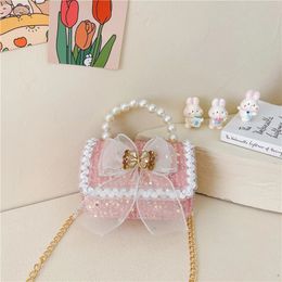 Handbags Children's Mini Clutch Bag Cute Bowknot Girls Princess Purses and Handbags Kawaii Kids Coin Pouch Baby Tote Hand Bag 231010