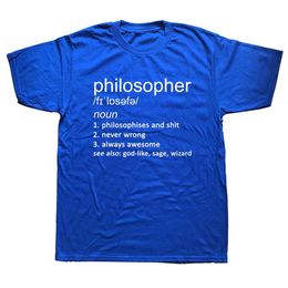 Philosopher Joke Definition Mens T-Shirt Philosophy Birthday Funny Unisex Graphic Fashion New Cotton Short Sleeve T Shirts297L