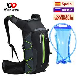 Outdoor Bags WEST BIKING Bike Bags Portable Waterproof Backpack 10L Cycling Water Bag Outdoor Sport Climbing Hiking Pouch Hydration Backpack 231011