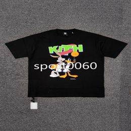 Kith Cracked Printed Bugs Bunny Basketball Series Joint Name High Street Beauty Trendy Men and Women round Neck Loose Short Sleeve227H