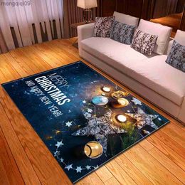 Christmas Decorations Christmas Santa carpet for living room home decorations Sofa table large area rugs bedroom bedside Foot pad Non slip mat