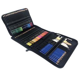 Crayon 95Pcs Colour Pencil Set Colourful Drawing Crayons Sketch Metallic Oil for Artist Art School Supplies 231010