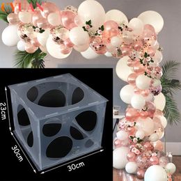 Other Event Party Supplies Collapsible Plastic Balloon Sizer Box Cube Size Measurement Tool for Decorations Arches Column 231011