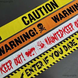 Other Festive Party Supplies Halloween Warning Tape Banner Halloween Props Window Prop Party Danger Warning Line Halloween Party Decoration Supplies R231011