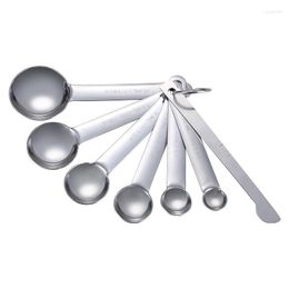 Measuring Tools 50set/lot Spoons Scoop Stainless Steel Cup Kitchen Scales Beaker Cooking Teaspoons Sugar Set