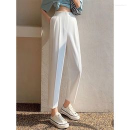 Women's Pants 2023 Spring And Autumn Seasons Fashion Trend Commuting Simple High Waist Slim Straight Tube Hanging Smoke Pipe For Women