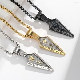 Pendant Necklaces Stainless Steel Gold Silver Colour Eye Of Horus Necklace Retro Ancient Egypt Series Viking Spear Anchor Cross