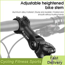 Bike Groupsets Adjustable Bicycle Handlebar Stem Variable 60 Degree Angle Aluminum Alloy Riser Road Front Fork Adapter 231010