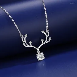 Chains All The Way You Mosang Diamond Necklace Fashion Mori Antlers Simulation Pendant Accessories Wholesale InsML5689235