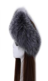 Winter Thick Fox Hair Circle Russian Hat y Headband Female Fur Headband Furry Headband Wide Headdress Ski Hat Accessories 2103297492119