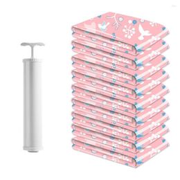 Storage Bags 11PCS Thickened Vacuum For Quilt Cloth Compressed Bag With Hand Pump Reusable Blanket Clothes Pillow Organiser