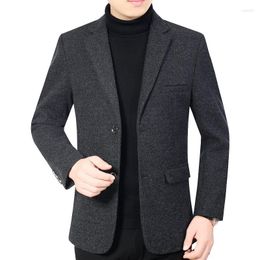 Men's Suits 2023 Spring And Autumn Middle Aged Suit Coat Casual Non Ironing Dad Top Woollen