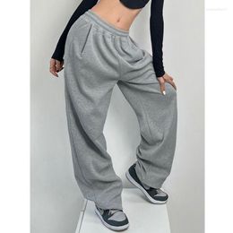 Women's Pants Deeptown Grey Sweatpants Women Casual Jogger White Korean Fashion Wide Leg Trousers Kpop Harajuku Streetwear Loose Classic