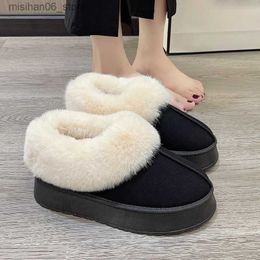 Boots Rimocy Winter Faux Fur Boots for Women 2023 New Thicked Plush Non-Slip Snow Boots Woman Slip-On Platform Warm Ankle Botas Mujer Q231012