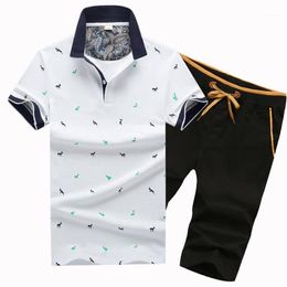 Men's Tracksuits MANTLCONX Arrival Fashion Casual Summer Men's Sets Print Men Shorts T Shirt Suit 2 Pieces Plus Size 4270u