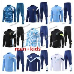 Haaland 23 24 Soccer Tracksuit De Bruyne Mans Cities Grealish Sterling Ferran Mahrez S Foden 2023 2024 Training Suit Uniforms Men Kids_Soccer Jacket