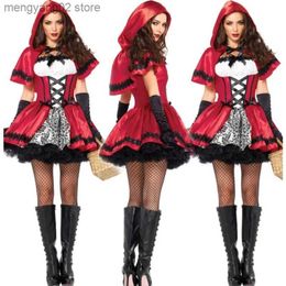 Theme Costume Halloween Come Little Red Riding Hood Sexy Queen Princess Uniform All Saints Come Role-playing Game Uniform T231011