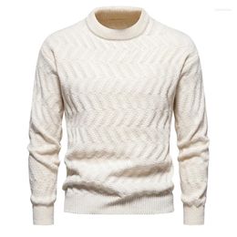 Men's Sweaters 2023 Autumn Winter Fashion Twisted Sweater Mens Round Neck Knitted Solid Color Pullover Casual Male Geometric Warm