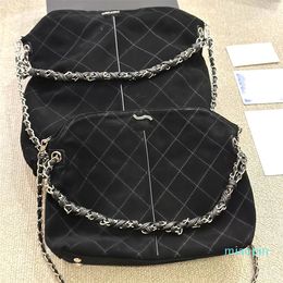 2023-Luxury Bag Suede Material Hobo Airport Diamond Pattern Quilted Messenger Metal Hardware Chain Bag Designer Backpack Women Handbag 32cm