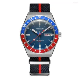 Wristwatches MERKUR Mens Diver Watches Men Automatic Watch Military Mechanical Wristwatch Luminous 200M Waterproof Sapphire Aluminium Bezel