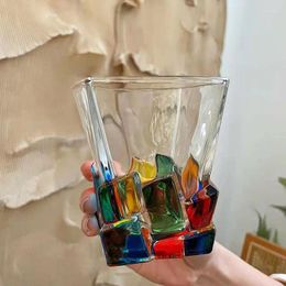 Şarap Gözlükleri İtalya Zecchin Tasarım Kristal Renk Viski Cam Suyu Kahve Tumbler Gotik Dazzle Viski Likör Kupası Soğuk Su Cam Sware