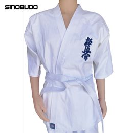 Protective Gear HighQuality Kyokushinkai Dobok 12oz 100% Cotton dogi Canvas Karate Uniform Kimono Gi Cloth Free White Belt For Kids Adult 231011