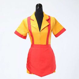 Cosplay Broke Girls Costume Halloween Outfit Max Black Caroline Wesbox Channing Cosplay Suit Apron Dresscosplay
