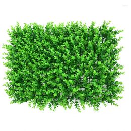 Decorative Flowers Artificial Plants Grass Wall Panel Boxwood Hedge Faux Eucalyptus Greenery Backdrop Suitable For Outdoor Indoor Garden